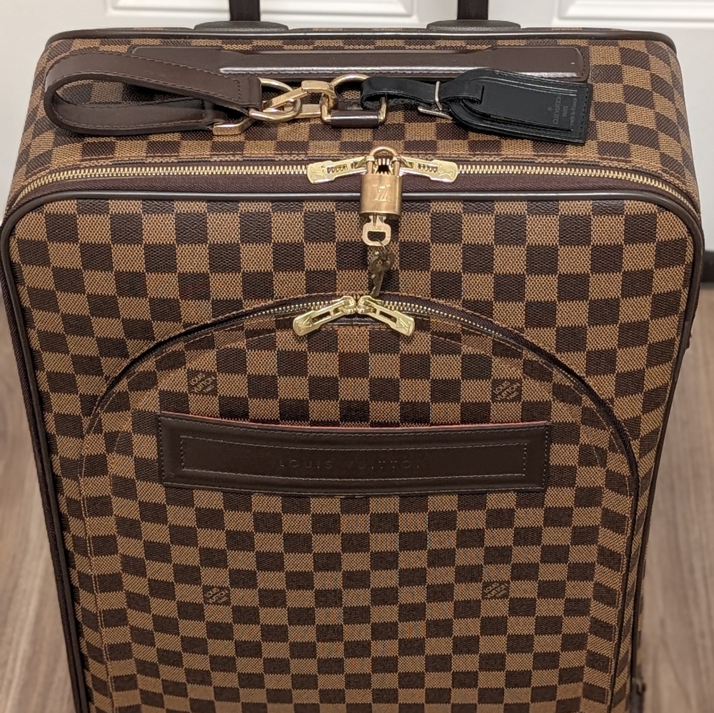 Louis Vuitton Damier Ebene Pegase 55 Rolling Luggage Carry On. - Picture 2 of 12